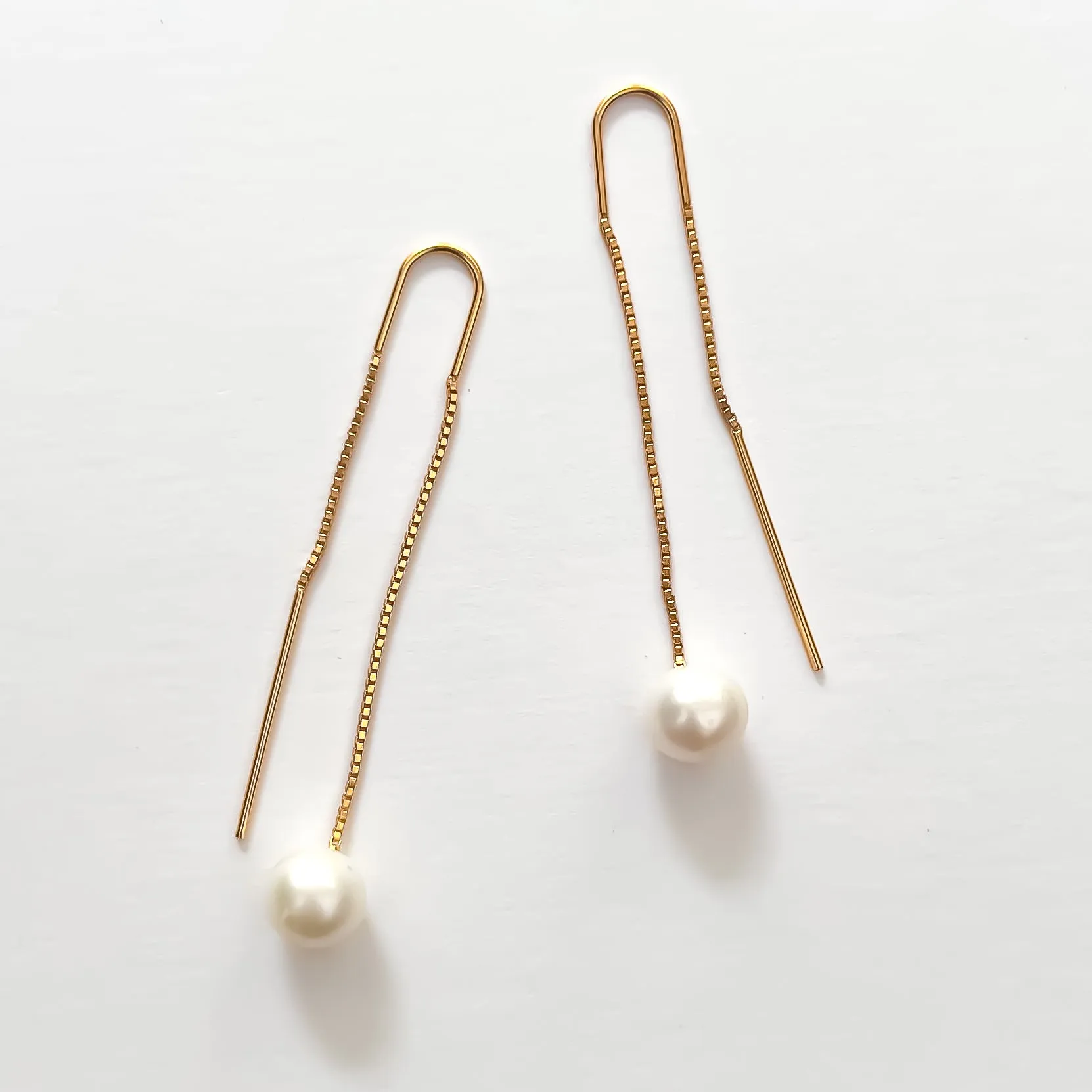 Freshwater Pearl Threader Earrings