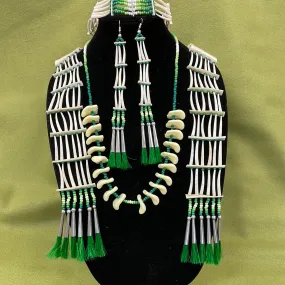 Green Dentalium Shell Women’s Set