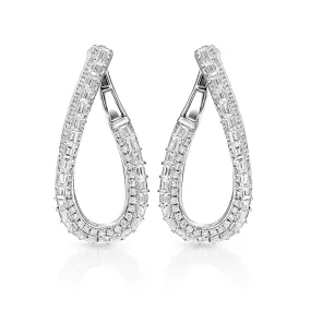 Hajar 6 Carat Diamond Clip-on Earrings for Ladies in 18kt White Gold