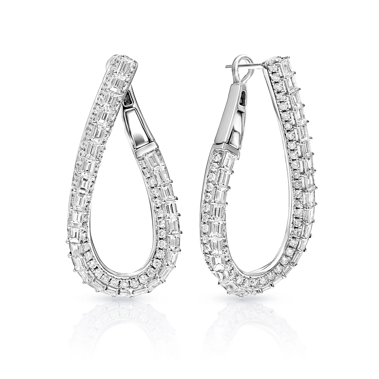 Hajar 6 Carat Diamond Clip-on Earrings for Ladies in 18kt White Gold