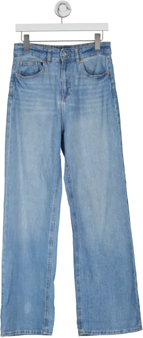 H&M Blue Wide High Jeans UK 10