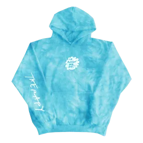 I’m Alright With Me Tie Dye Hoodie Blue