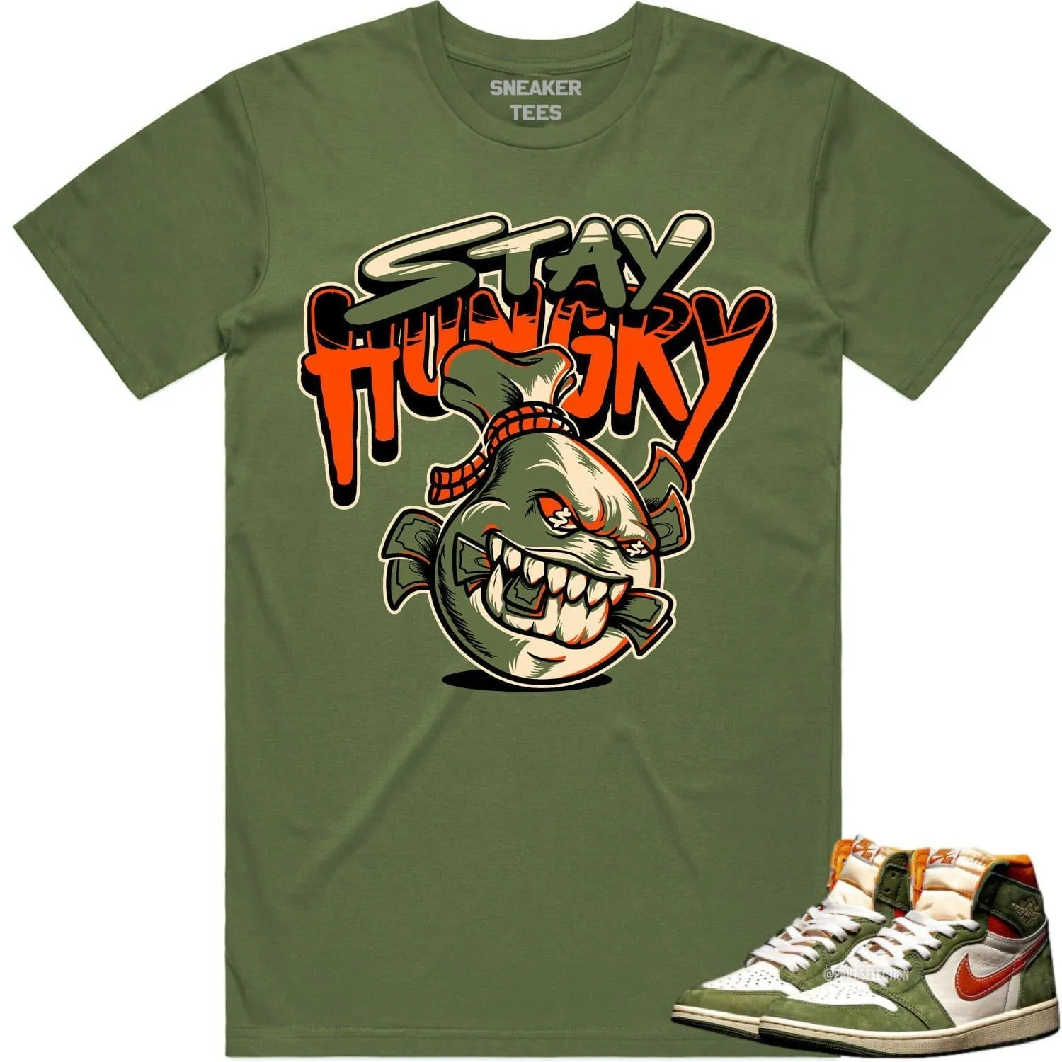 Jordan 1 Celadon 1s Shirt to Match - CELADON STAY HUNGRY