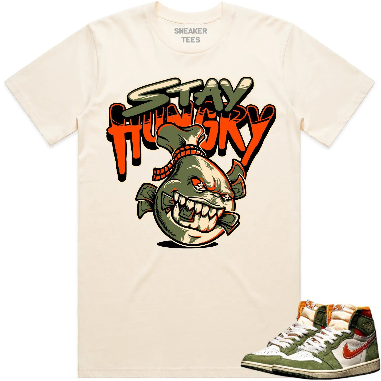 Jordan 1 Celadon 1s Shirt to Match - CELADON STAY HUNGRY