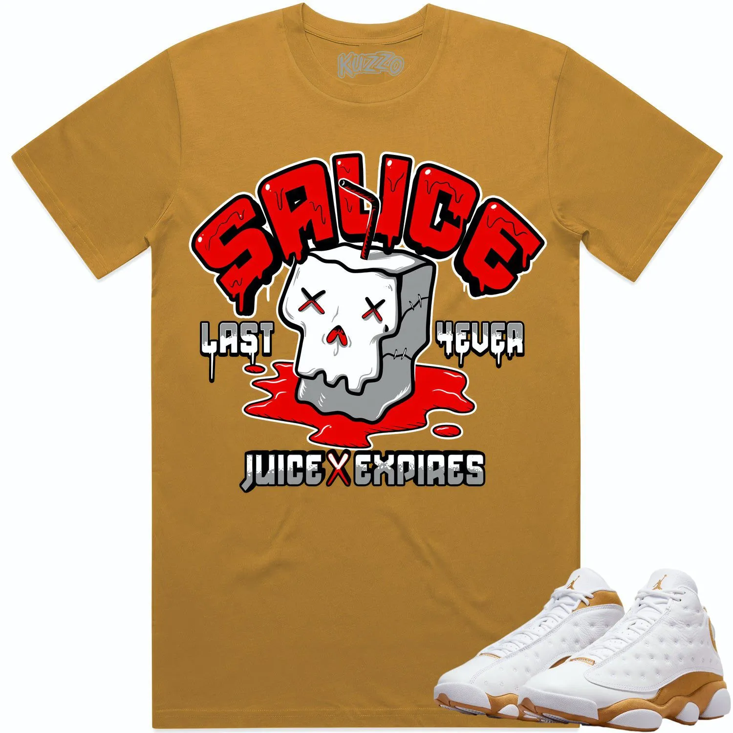 Jordan 13 Wheat 13s Shirt to Match - RED SAUCE