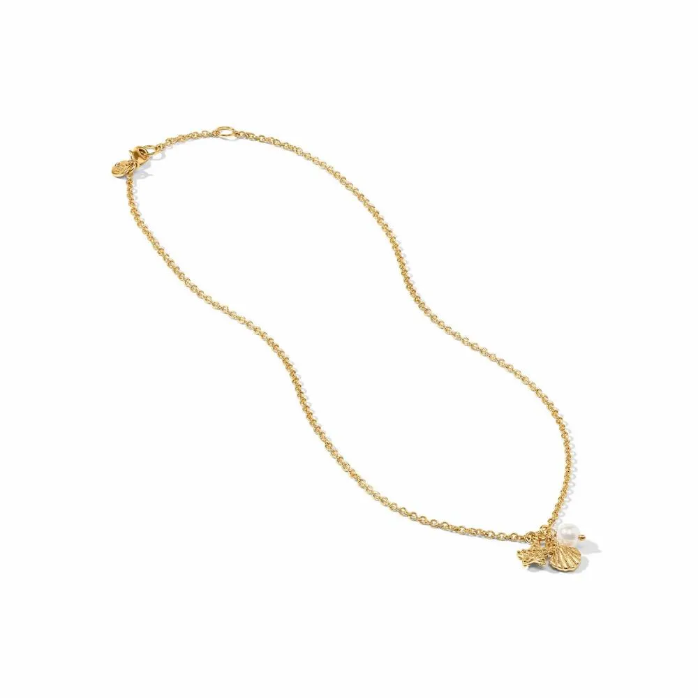 Julie Vos Sanibel Trio Delicate Necklace - Pearl