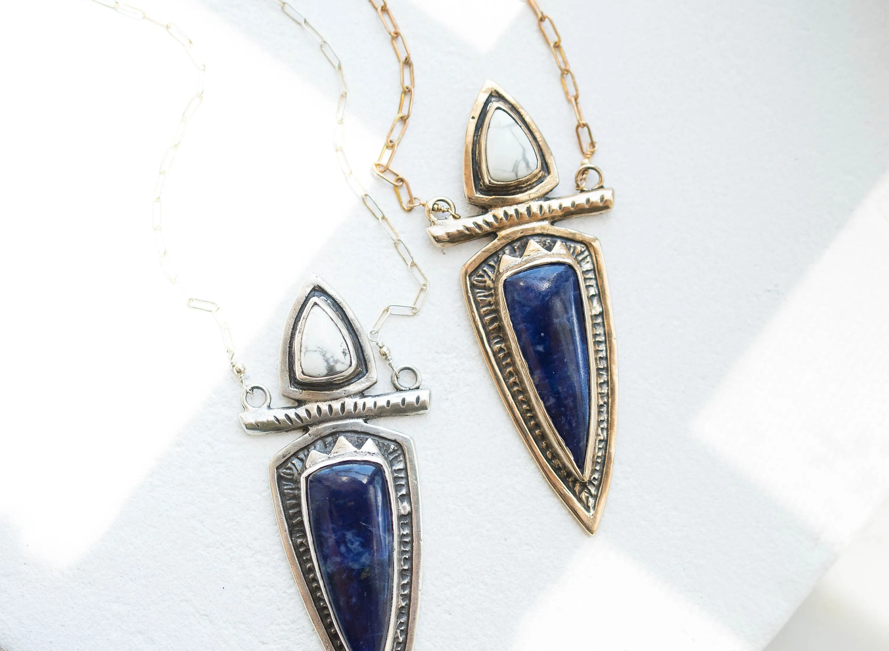 KARMA / Sodalite Spear Necklace