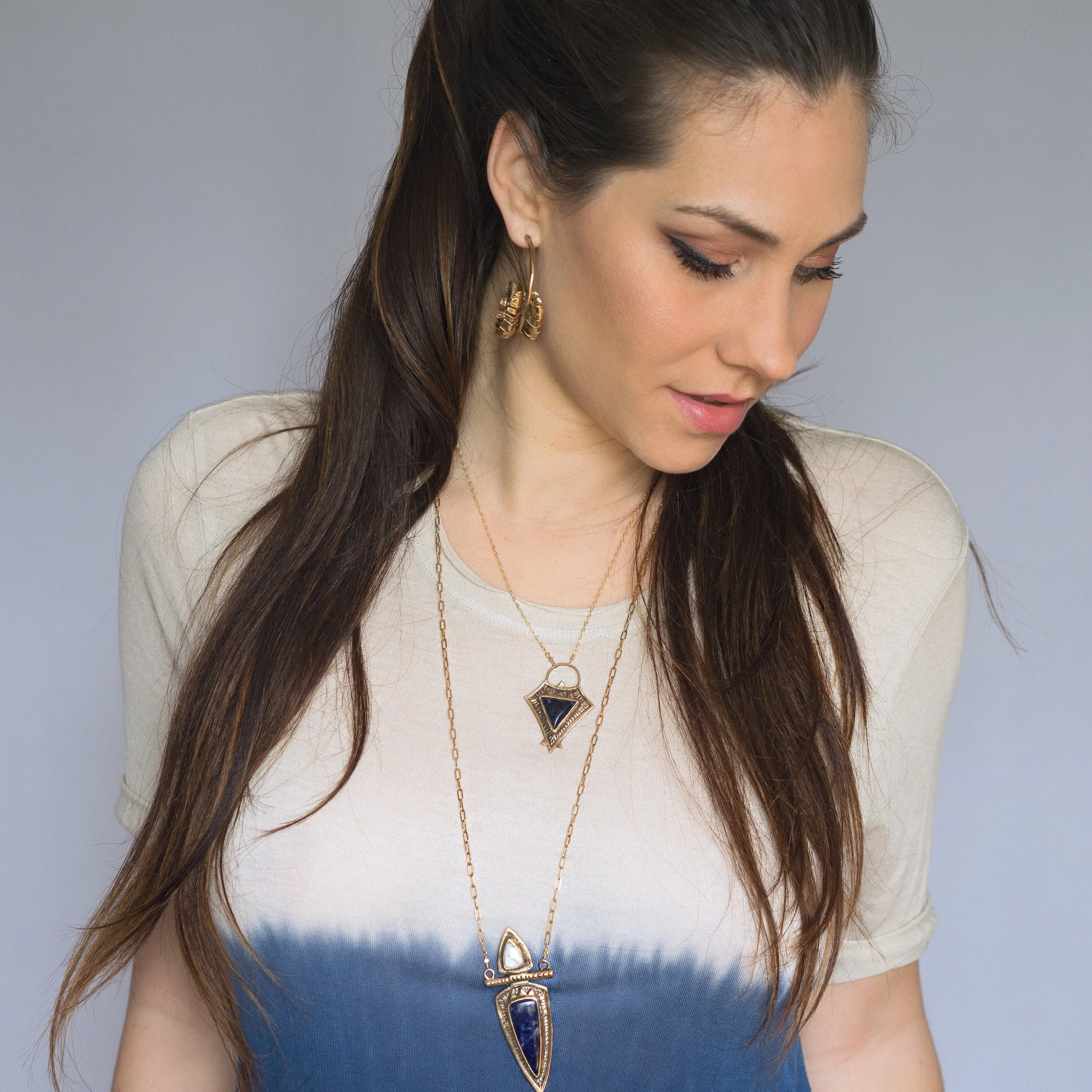 KARMA / Sodalite Spear Necklace