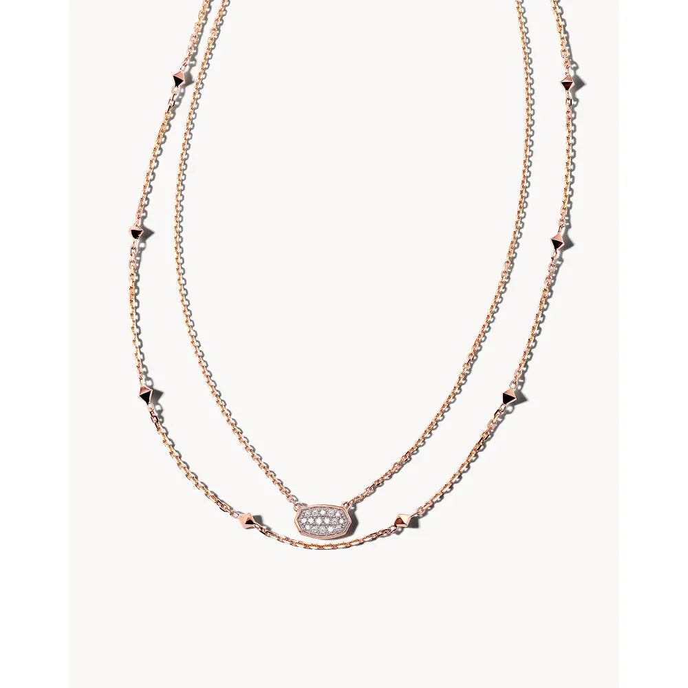 Kendra Scott Marisa 14k Gold Multi Strand Necklace in White Diamond