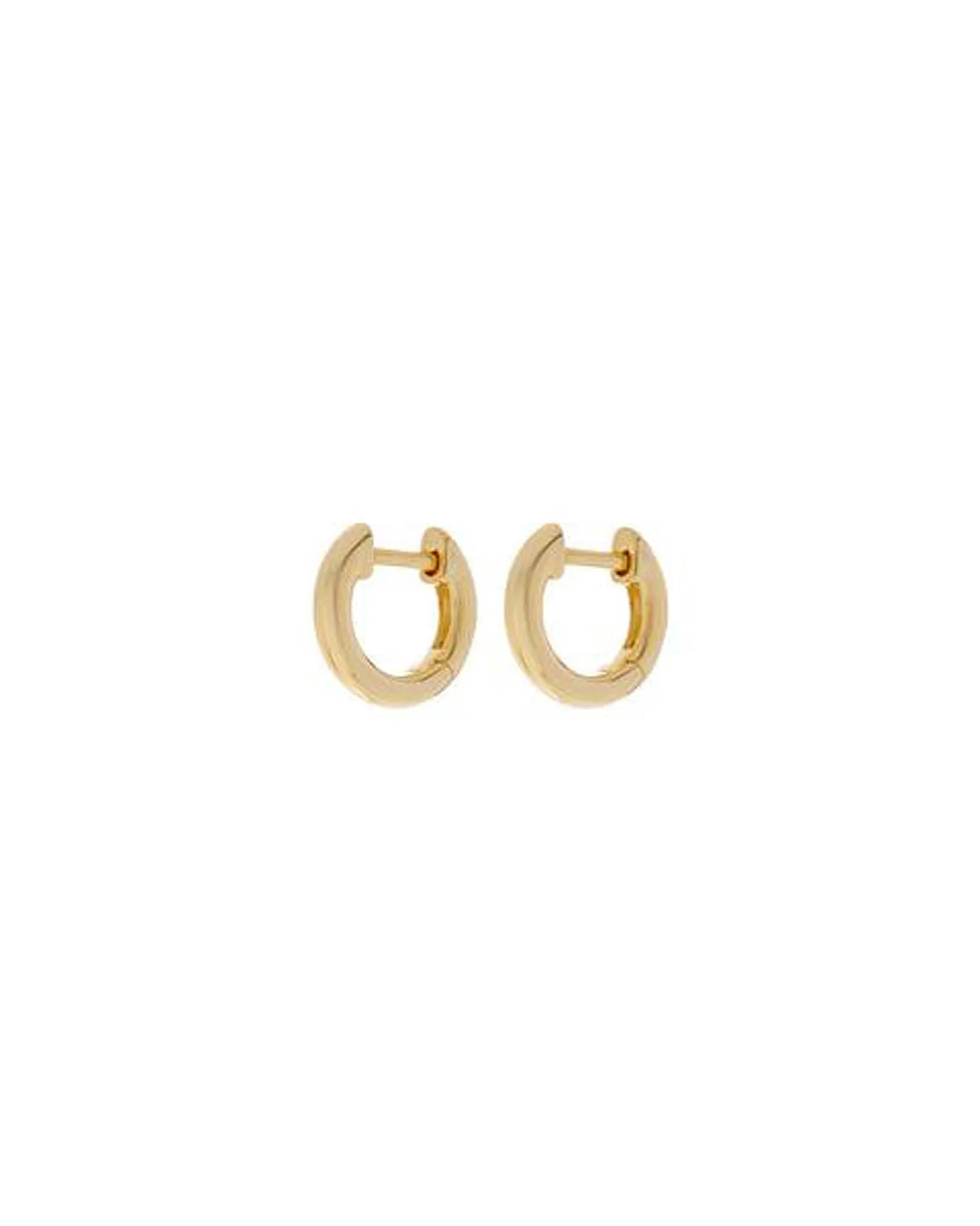 Luv Aj Sicily Tube Huggie Hoop Earrings in Polished 14k Antique Gold Plated