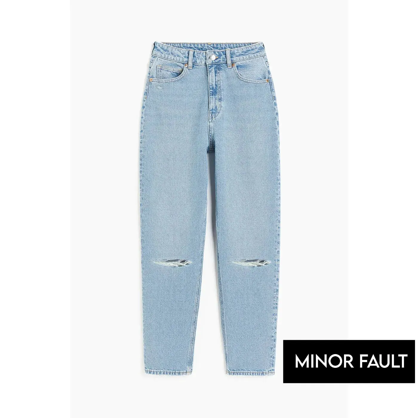 (Minor Fault) Light Blue Mom Ripped Jeans