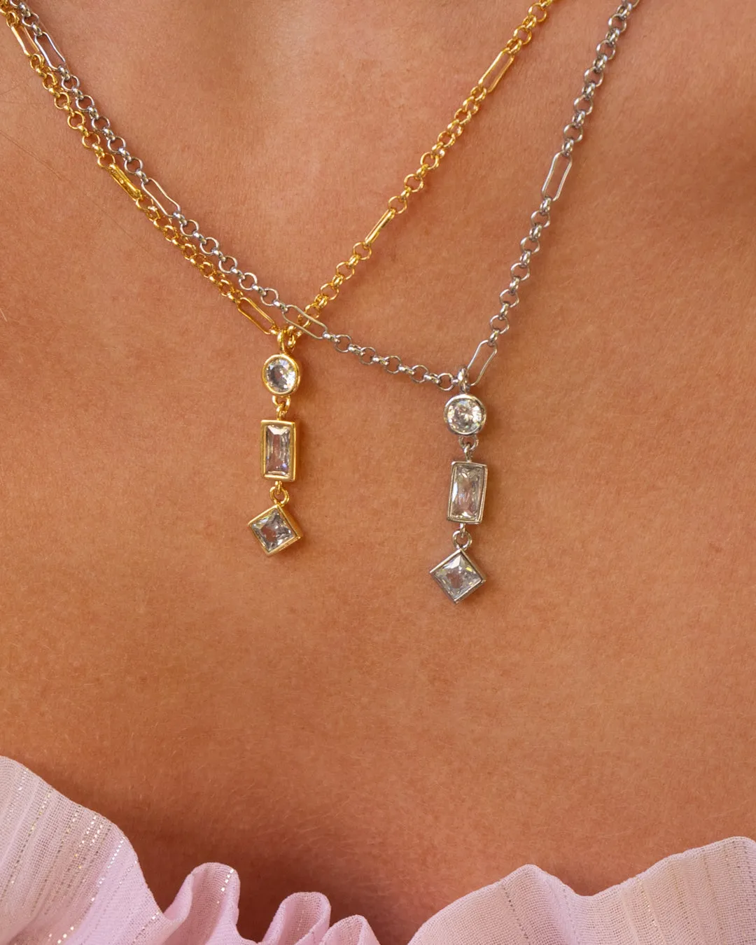 Mixte Charm Necklace- Silver