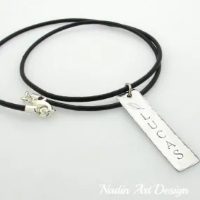 Nameplate Pendant Necklace for Men