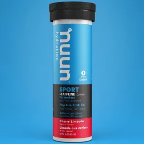 Nuun Sport With Caffeine, Cherry Limeade, Tube