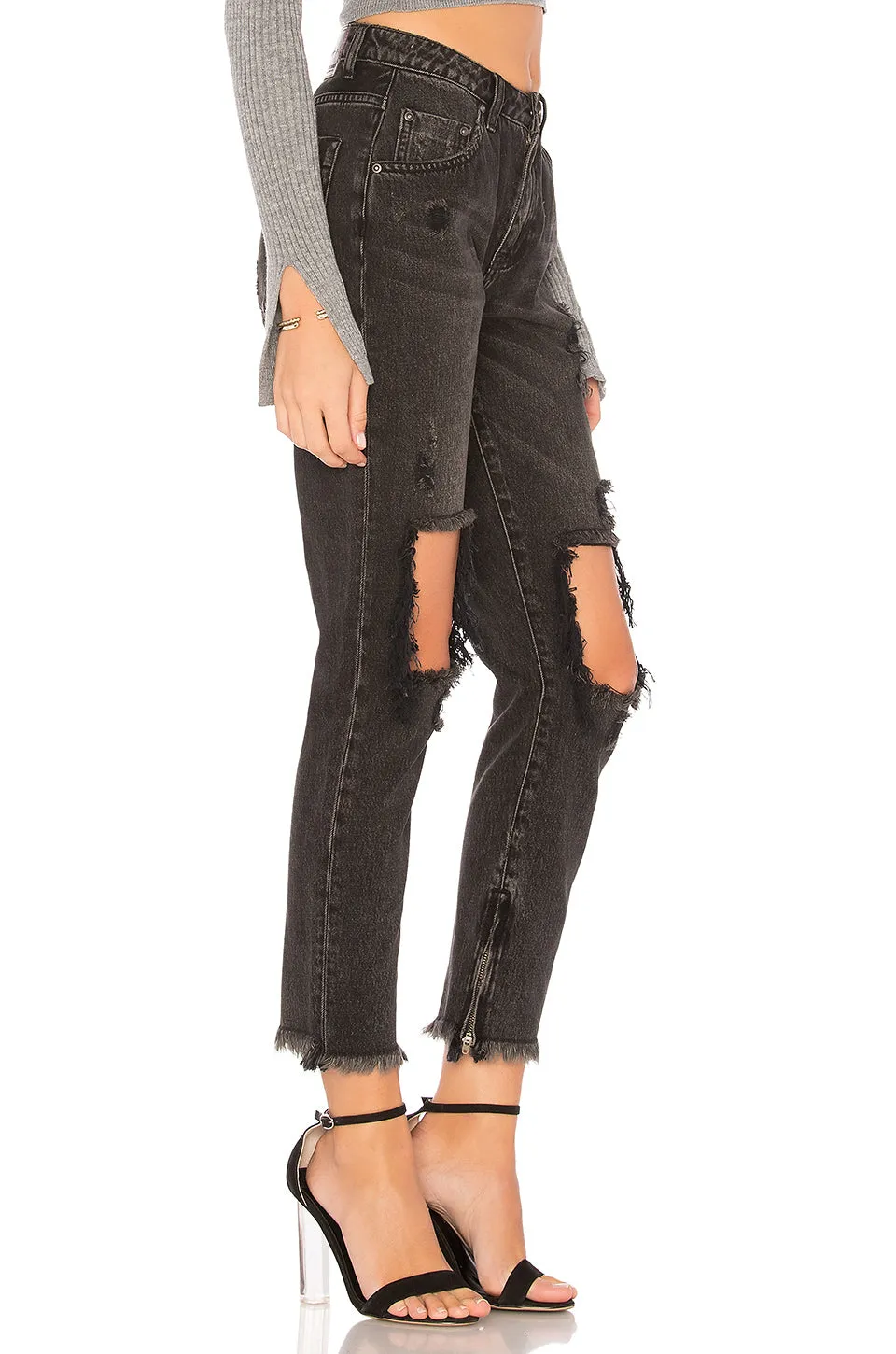 One Teaspoon Double Bass Freebirds High Waist Skinny Jeans