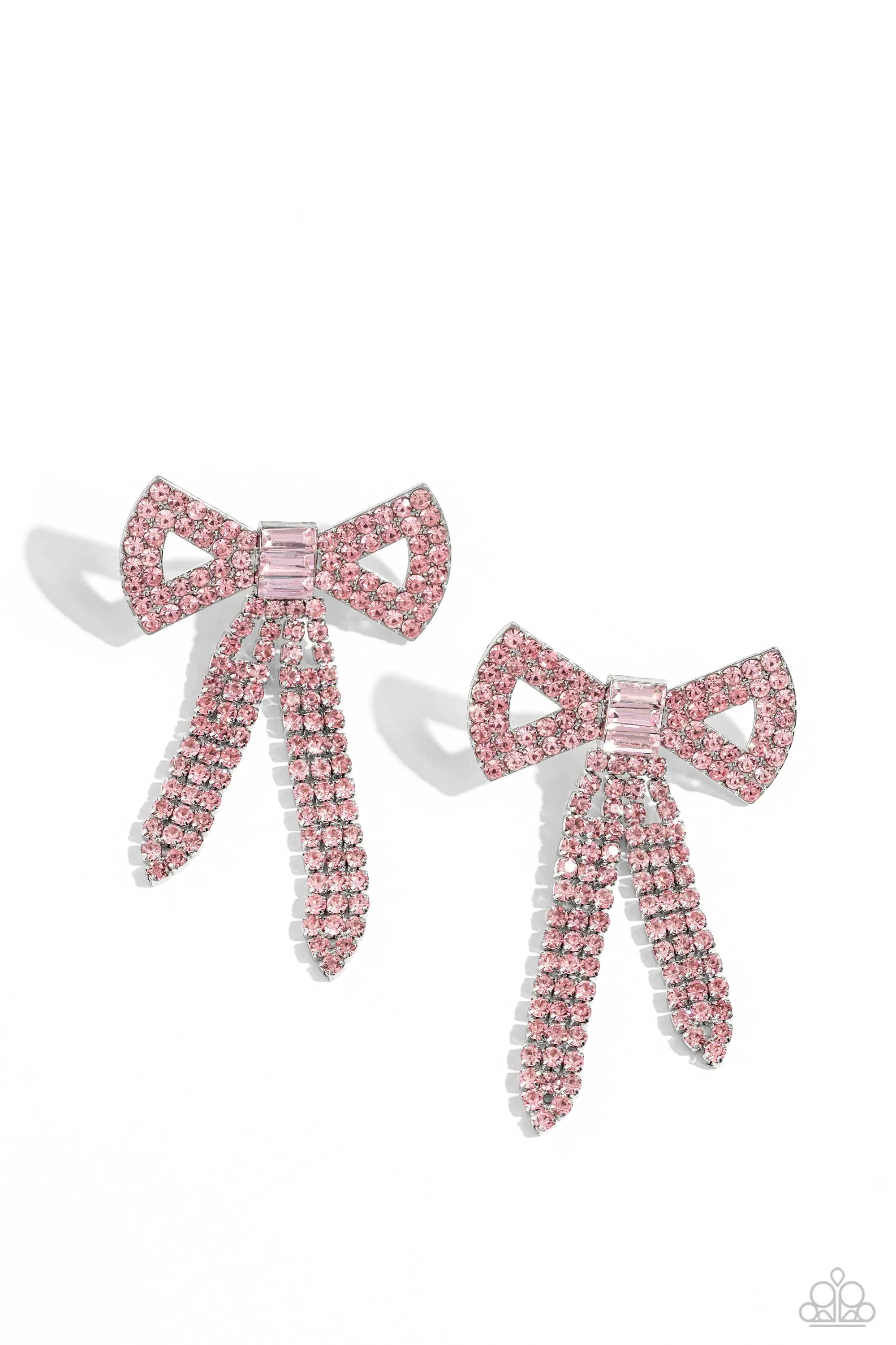 Paparazzi Just BOW With It Pink Post Earrings