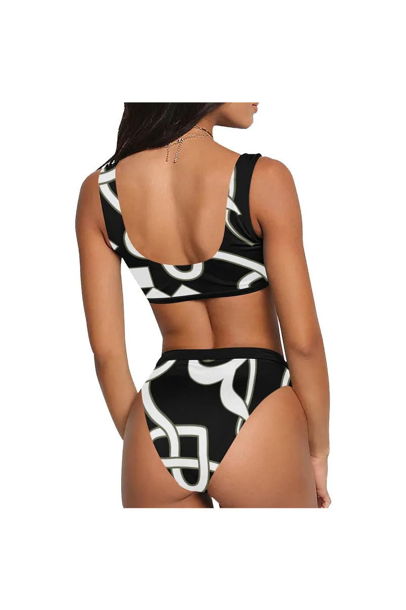 patt 3a Sport Top & High-Waisted Bikini Swimsuit (Model S07)