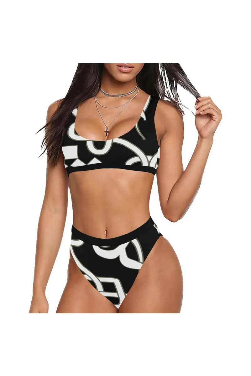 patt 3a Sport Top & High-Waisted Bikini Swimsuit (Model S07)