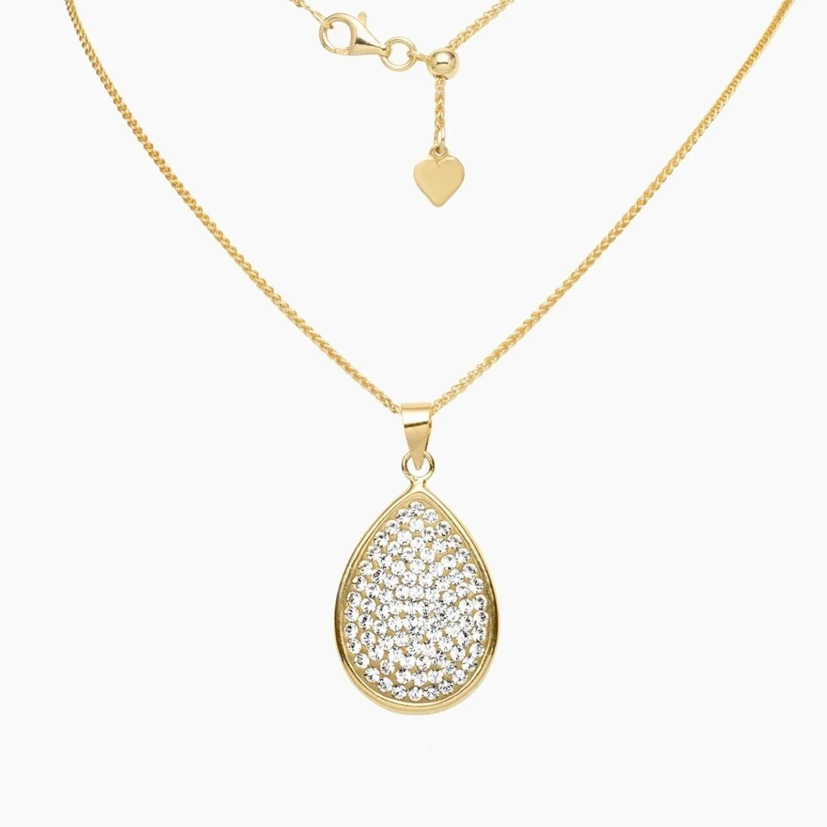 Pave Swarovski Crystal Teardrop Pendant