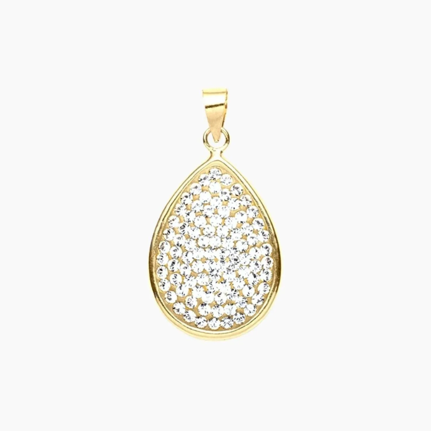 Pave Swarovski Crystal Teardrop Pendant