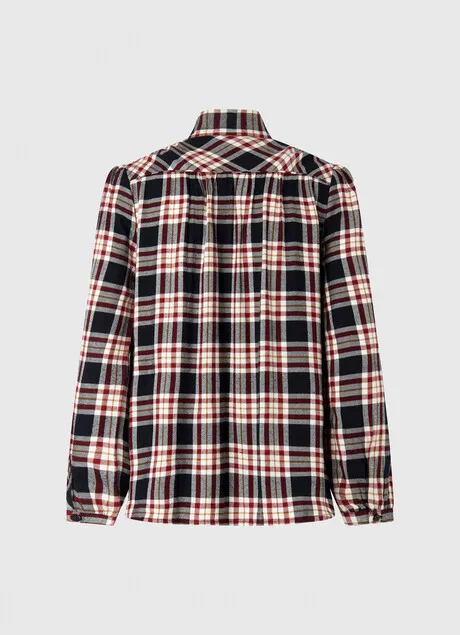 Pepe Jeans Oriana women's checked shirt PL304384 286 burnt red 