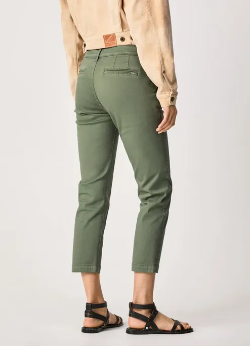 Pepe Jeans Slim Chino Trousers Maura PL211547YE4R 684 vineyard green