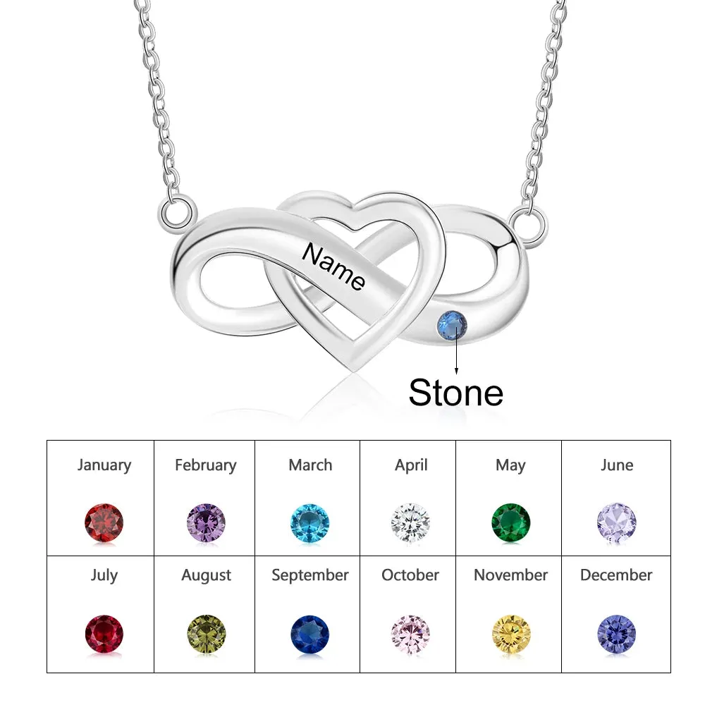 Personalized Infinity Love Heart Pendant