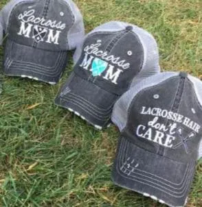 Personalized Lacrosse hats Lacrosse mom Lacrosse hair dont care Embroidered womens trucker caps LAX