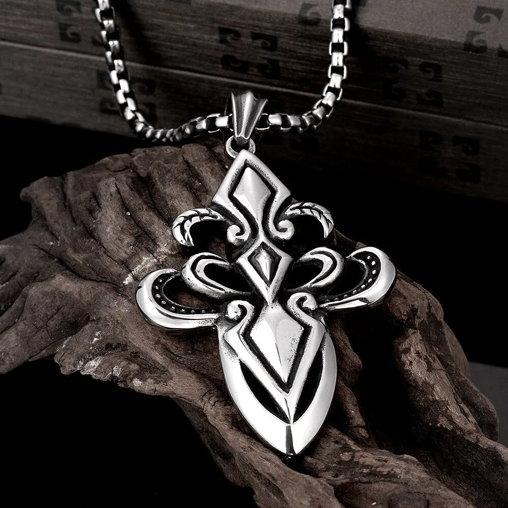 Retro Art Unique Design Stainless Steel Pendant Necklace