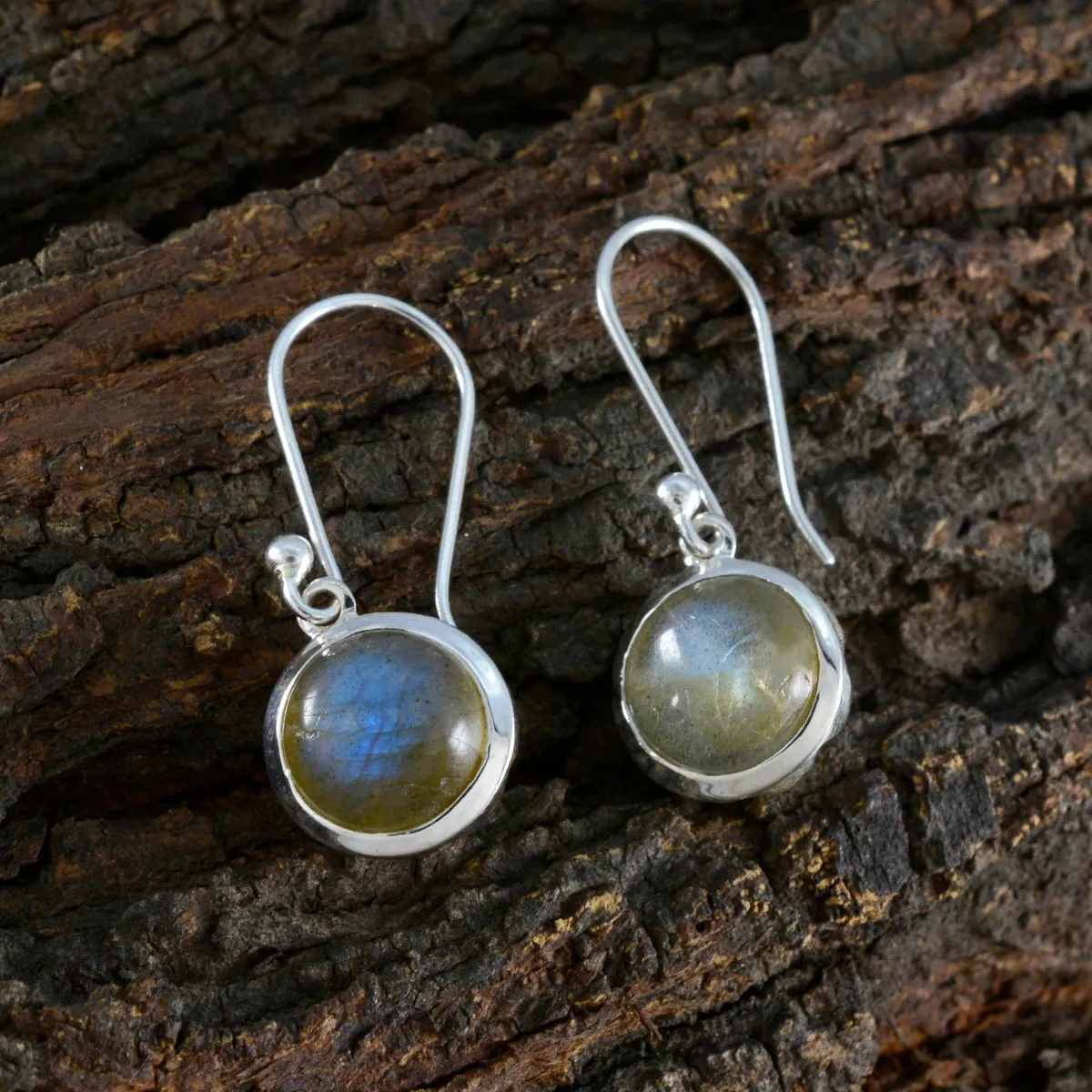 Riyo Aesthetic 925 Sterling Silver Earring For Demoiselle Labradorite Earring Bezel Setting Multi Earring Dangle Earring