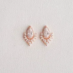 Rose Gold Studs for Brides- Starburst