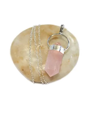 Rose Quartz Crystal Necklace