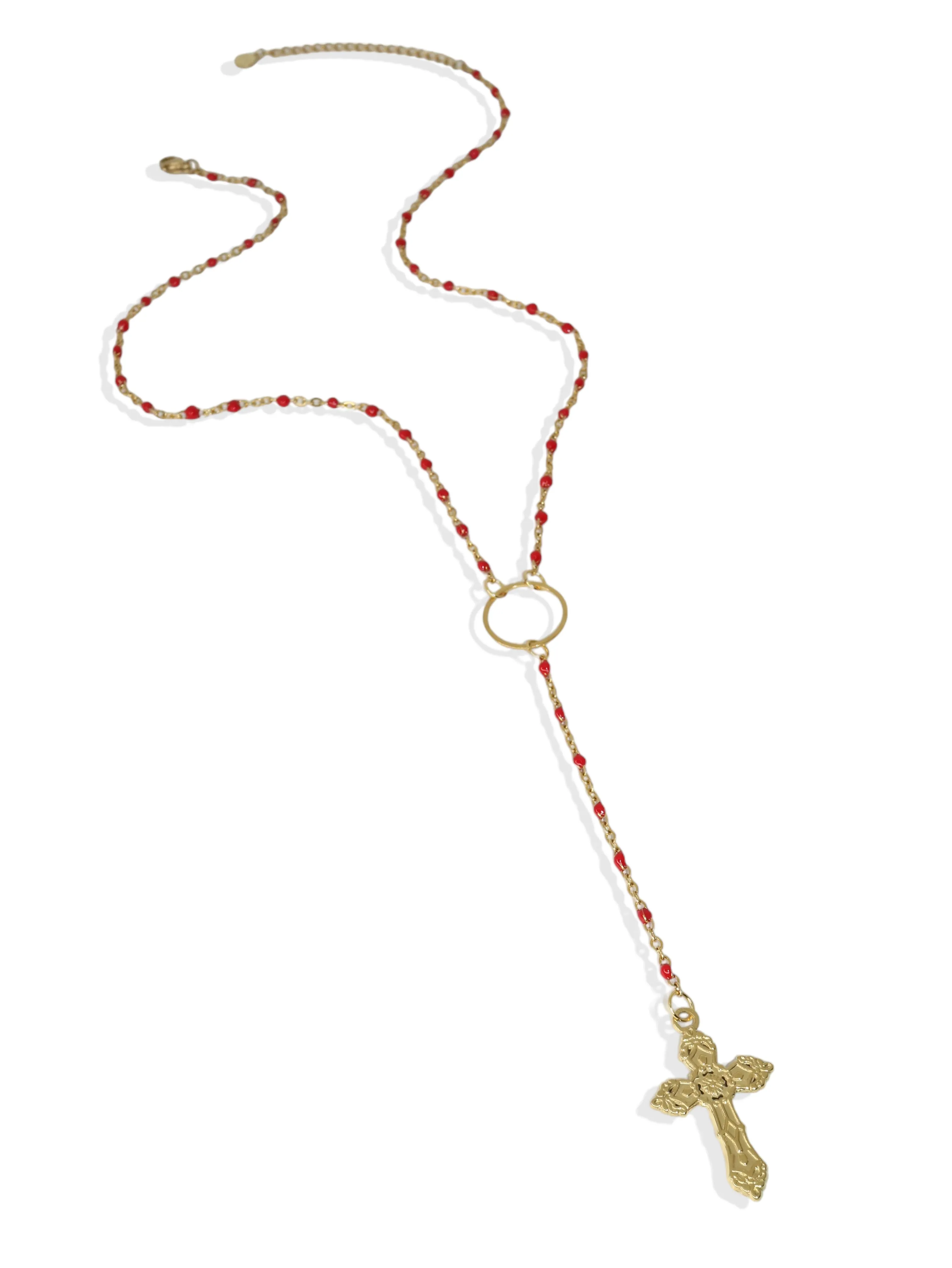 Rose Rosary Necklace