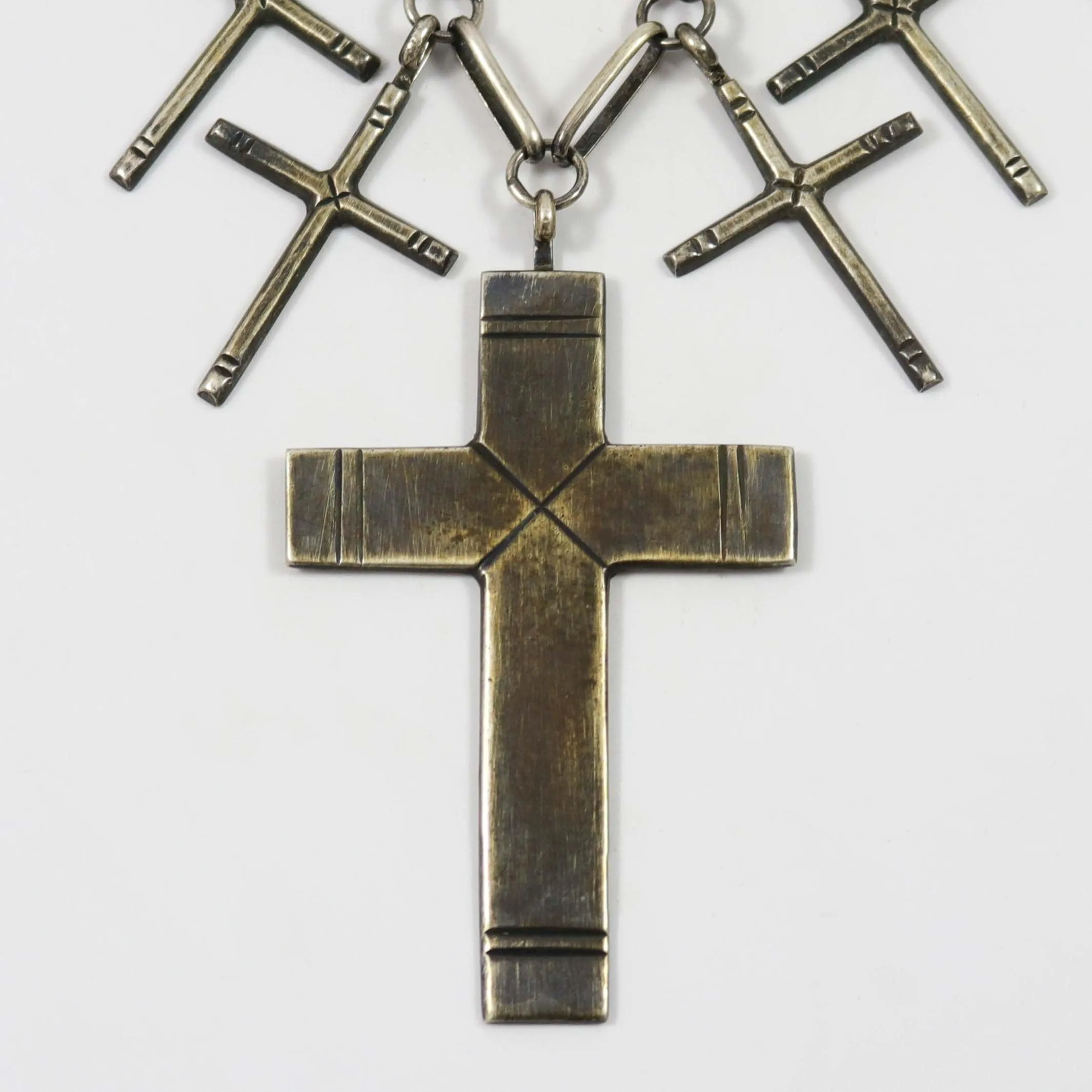 Sandcast Cross Necklace