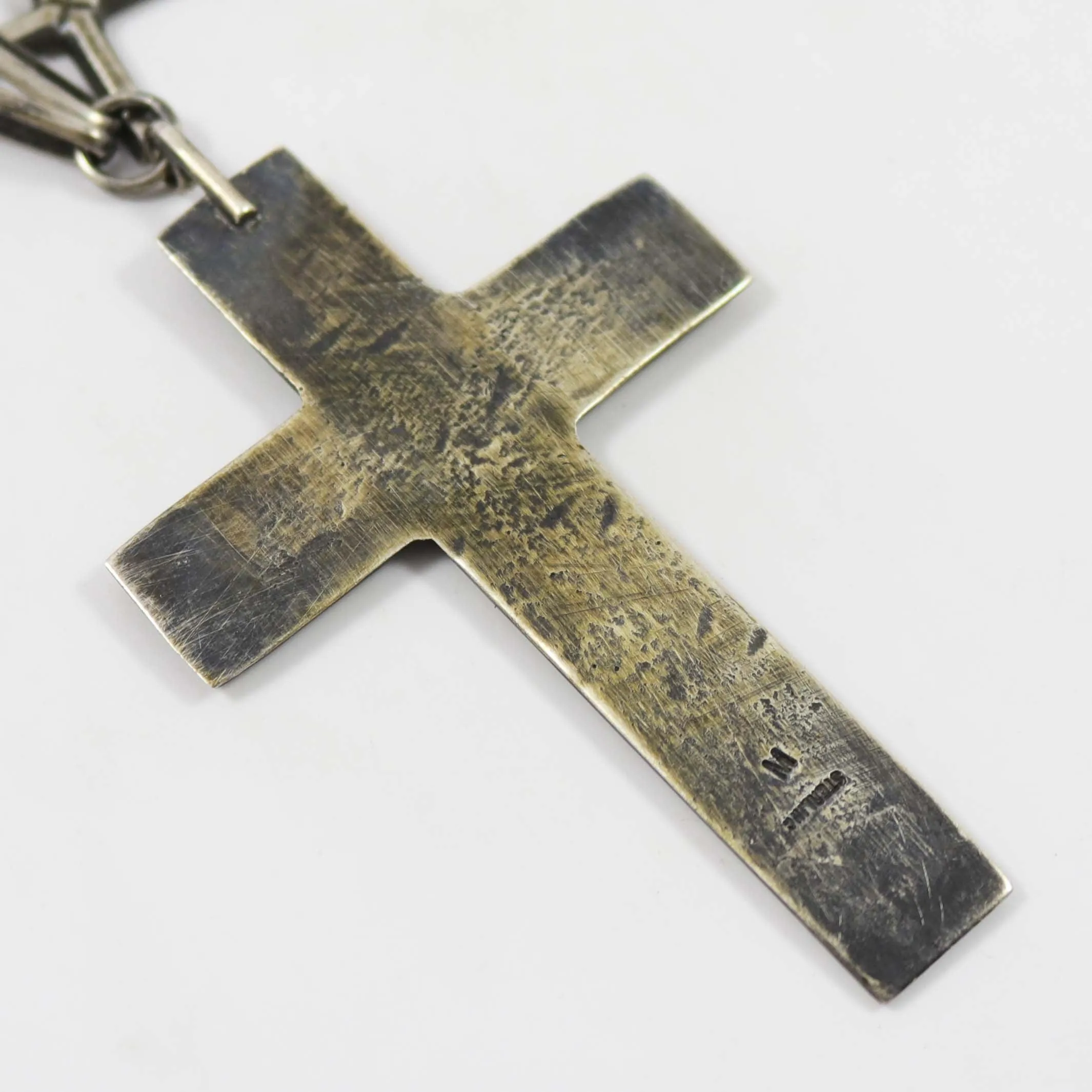 Sandcast Cross Necklace