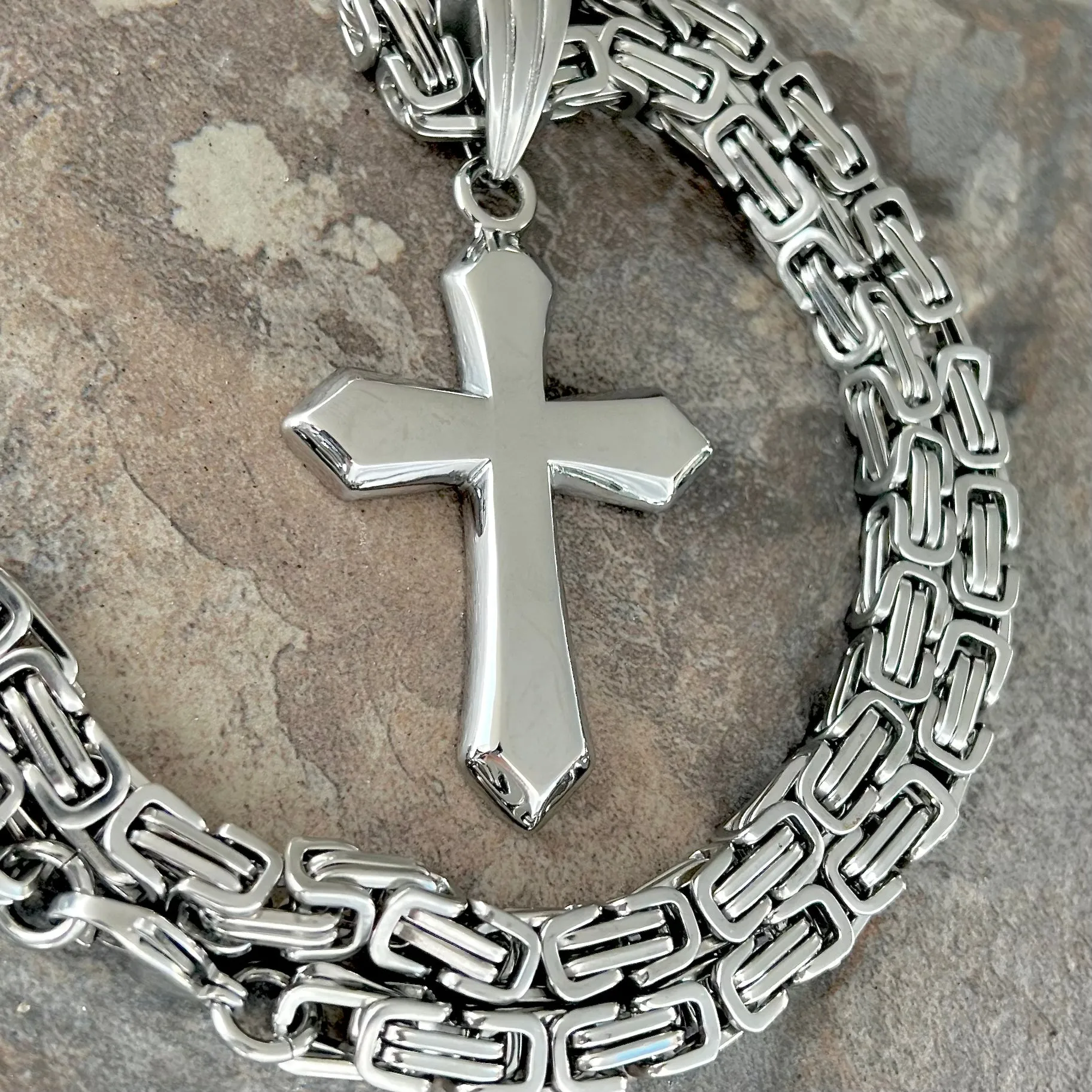 Sanity's Favorite Cross - Polished - Pendant - Necklace (706)