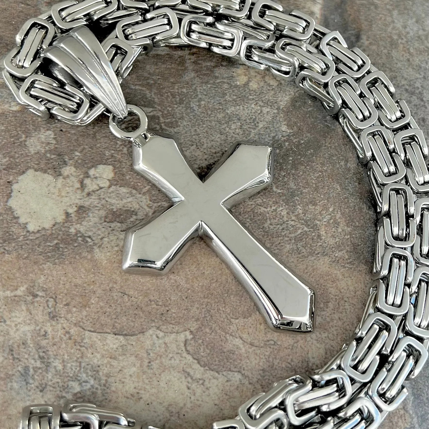 Sanity's Favorite Cross - Polished - Pendant - Necklace (706)