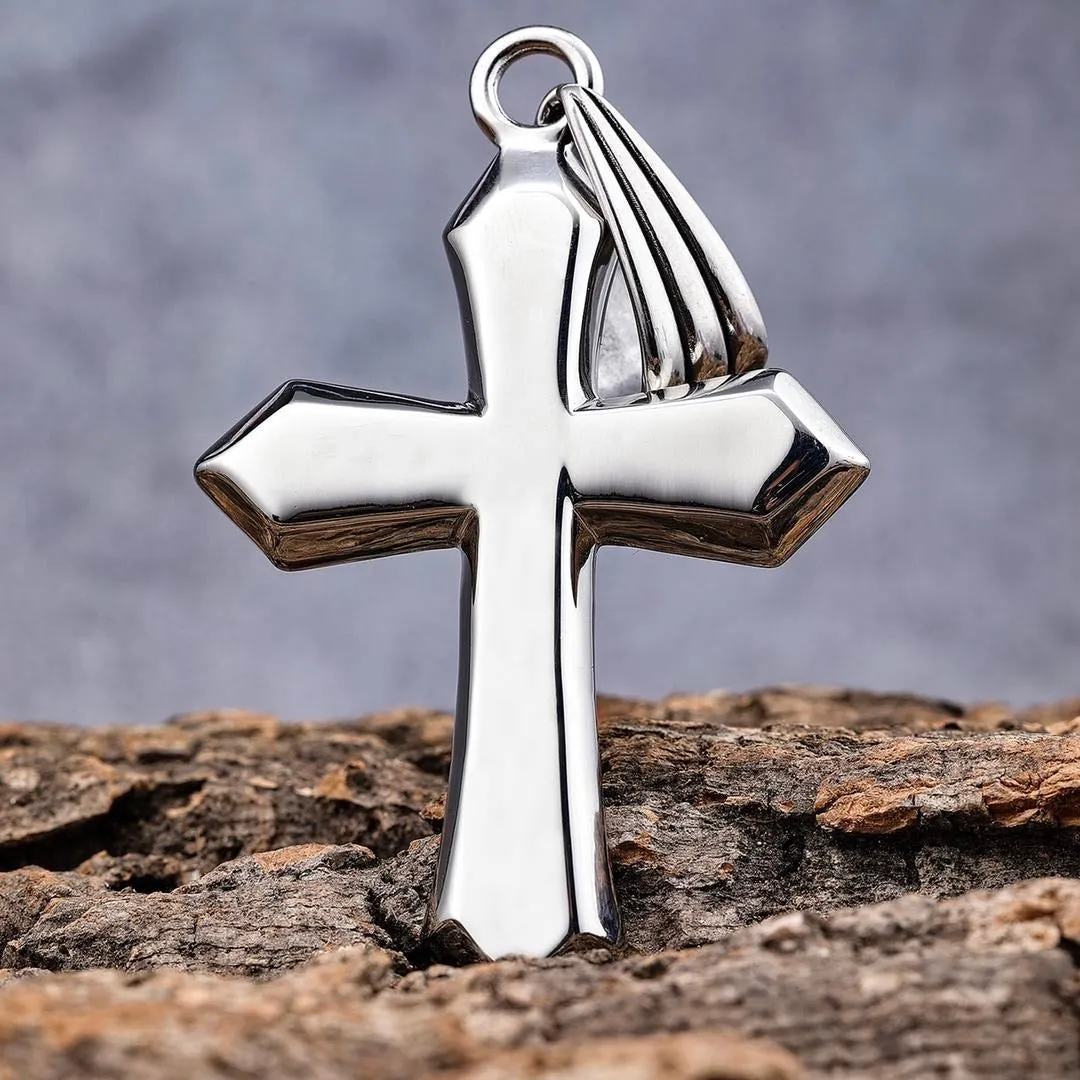 Sanity's Favorite Cross - Polished - Pendant - Necklace (706)