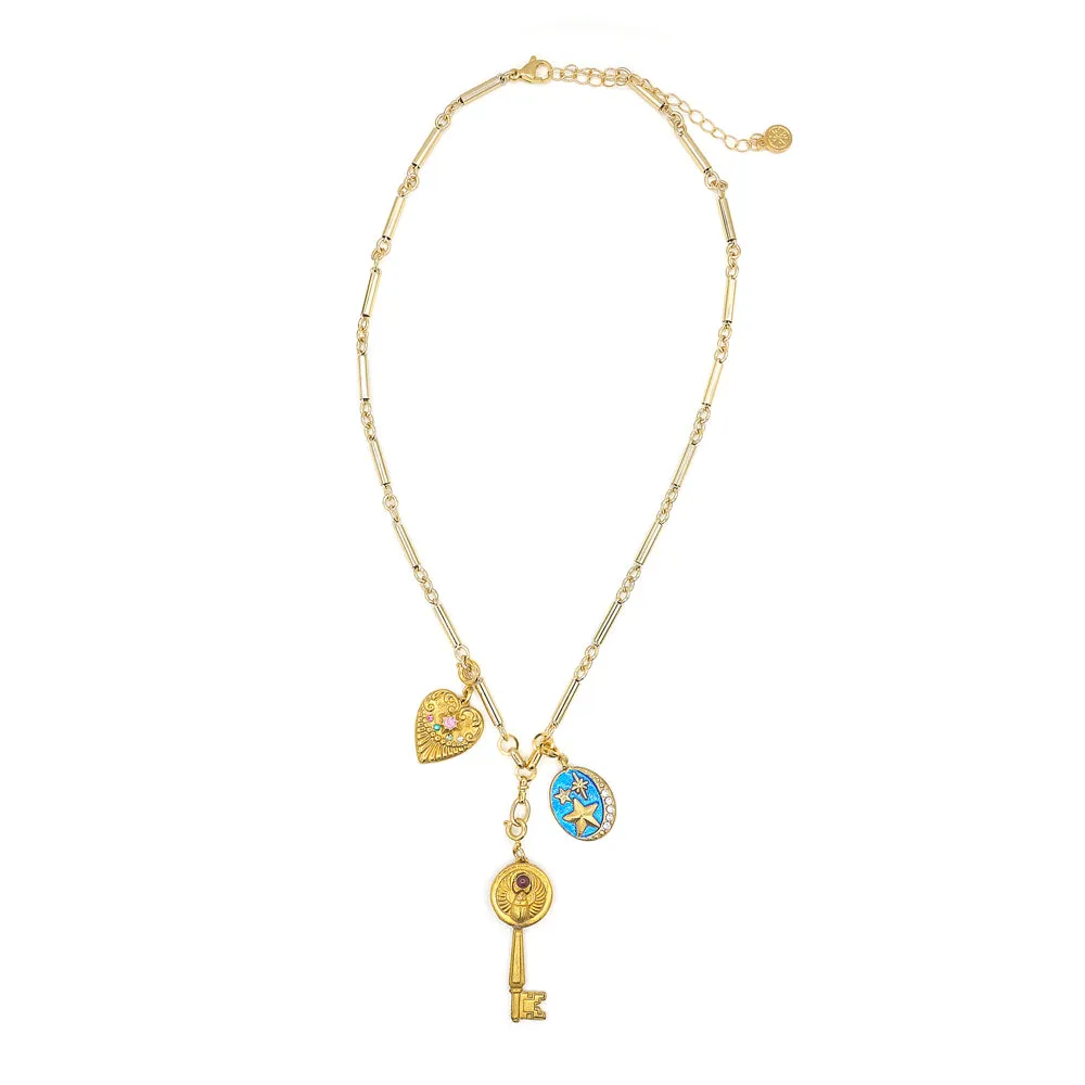 Scarab Key Necklace