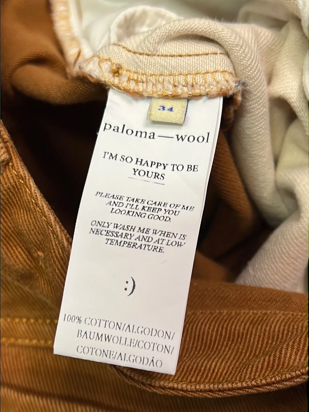 Size 6 - Paloma Wool Tan Dax Jeans