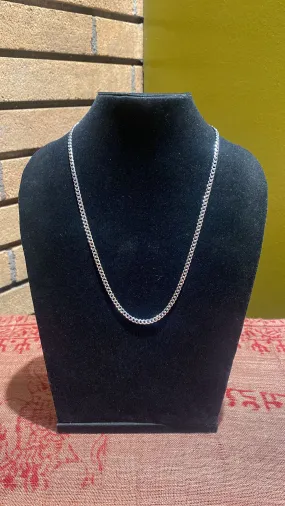 Stainless Steel Faceted Links Chain 19"