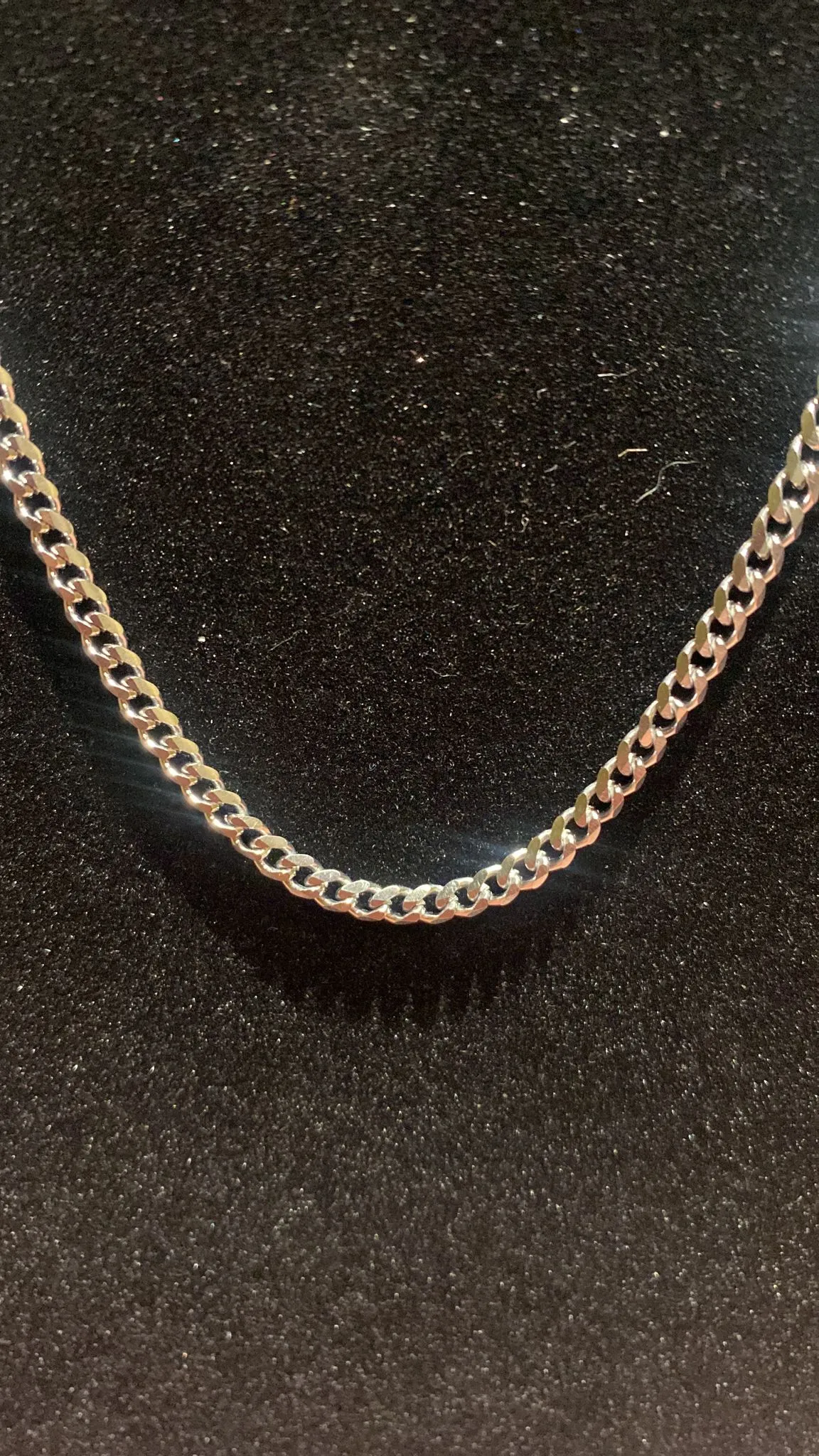 Stainless Steel Faceted Links Chain 19"