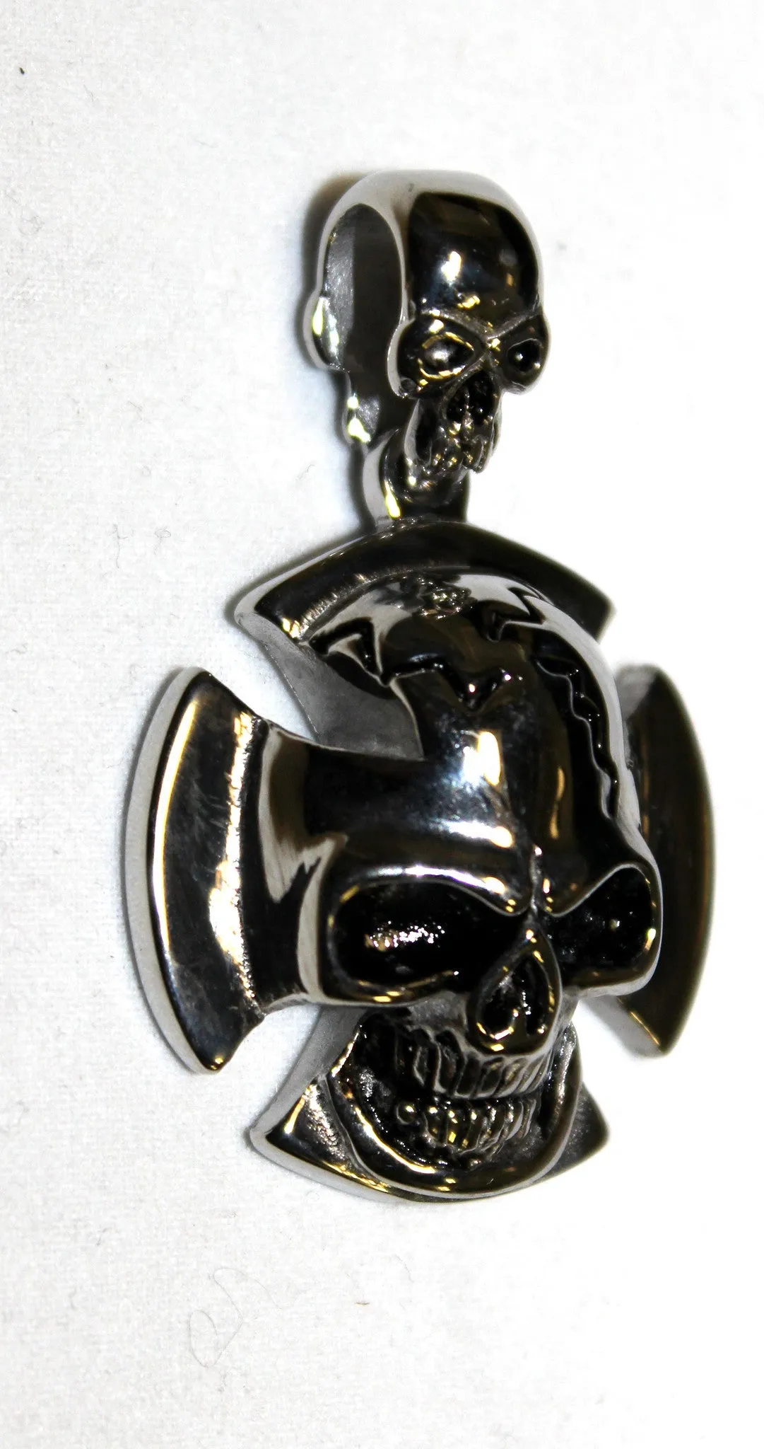 Stainless Steel Small Skull and Cross Pendant- UDINC0482