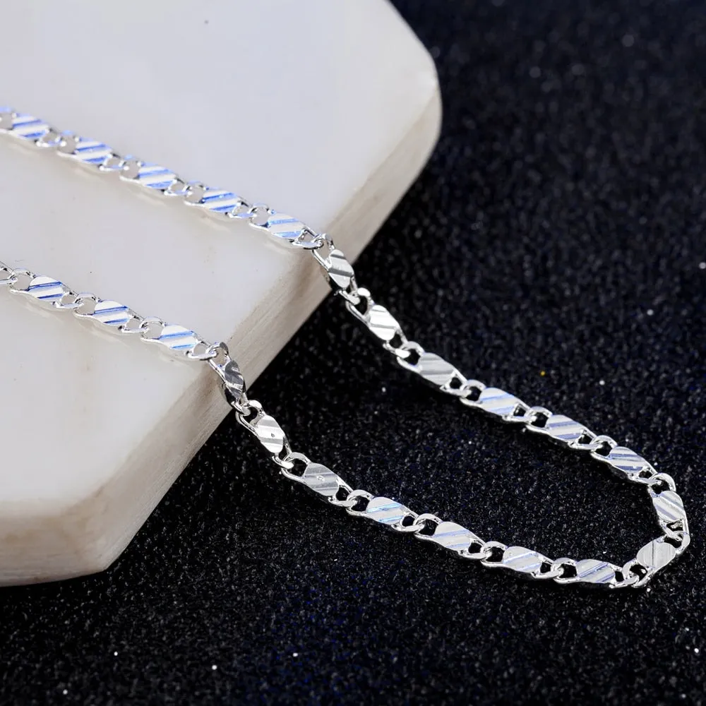 Sterling Silver Wedding Party Chain Necklace