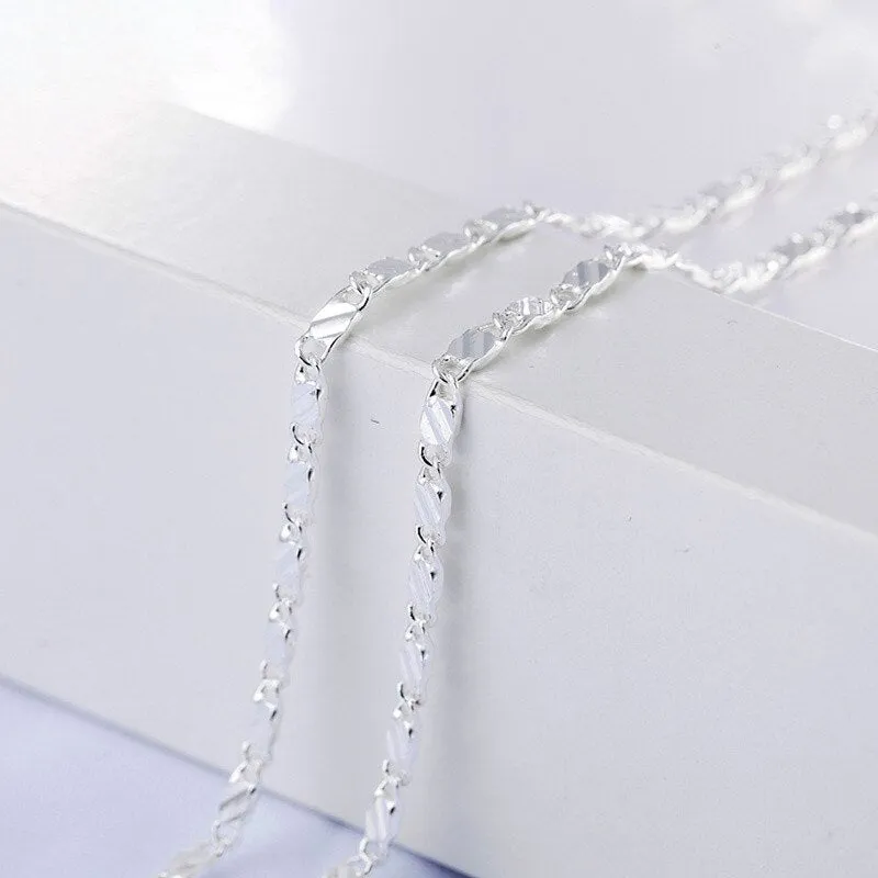 Sterling Silver Wedding Party Chain Necklace