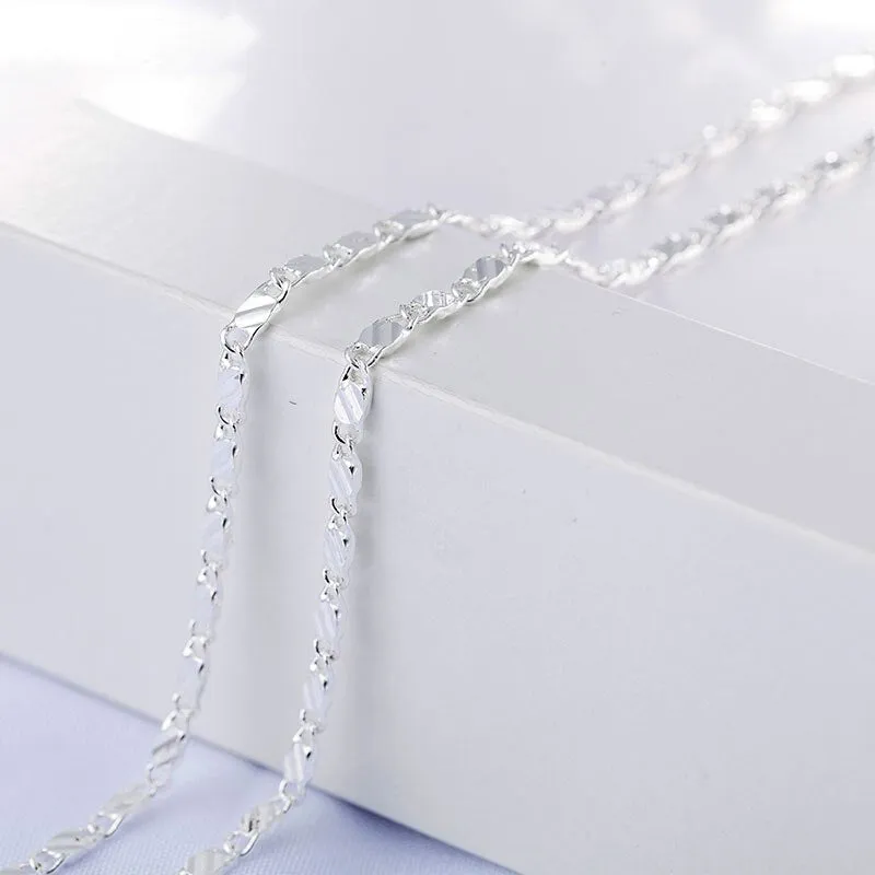 Sterling Silver Wedding Party Chain Necklace