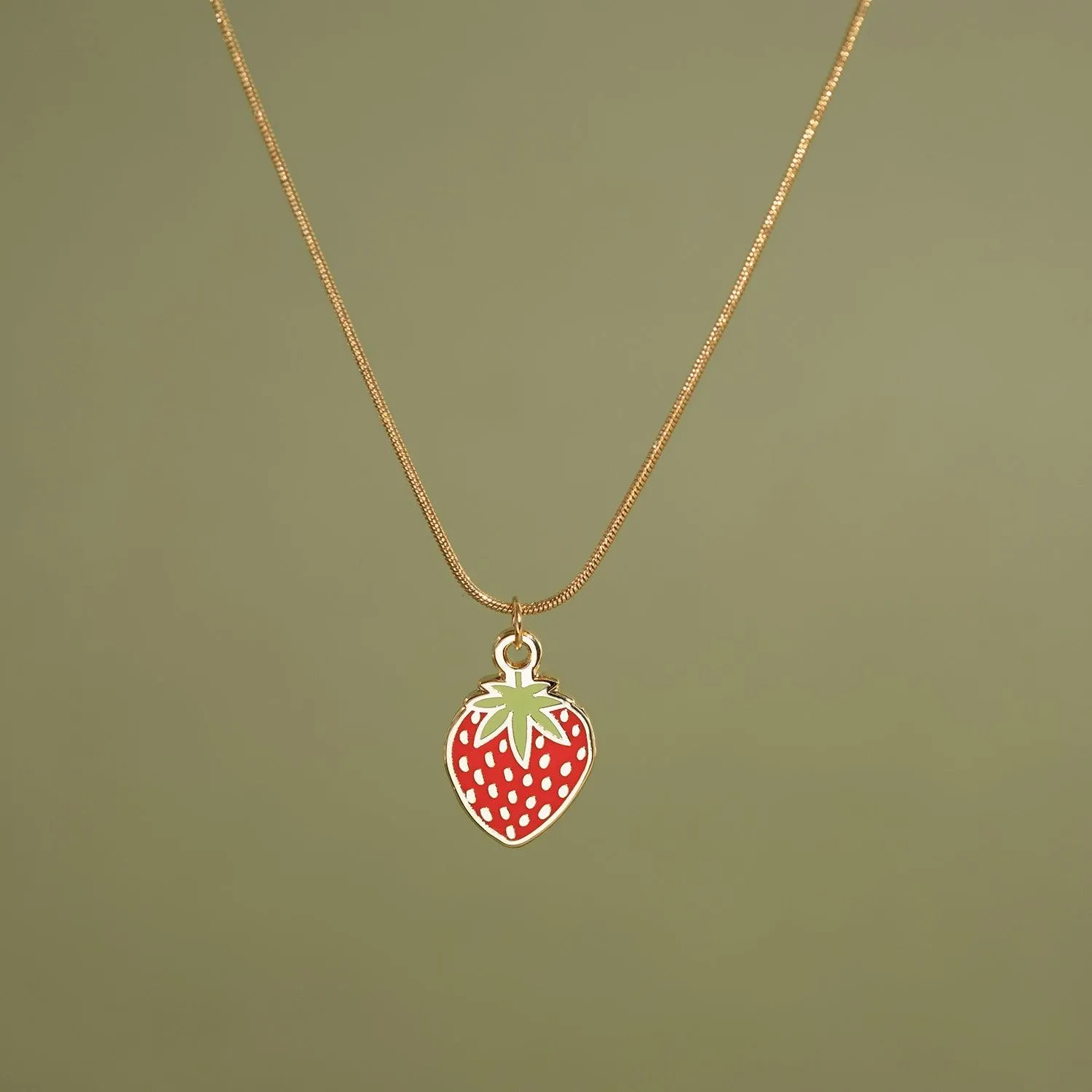 Strawberry Charm Necklace