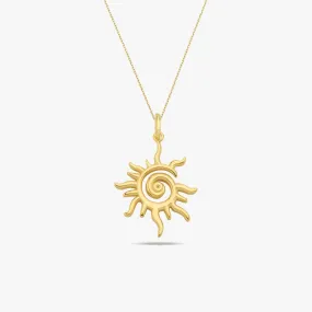 Sunburst Necklace Women | 14K Gold Vermeil