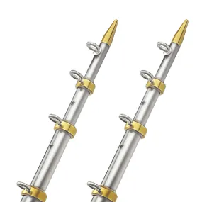 TACO 15' Telescopic Outrigger Poles 1-1/8 - Silver/Gold [OT-0441VEL15]