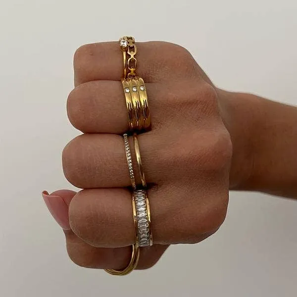 Tarryn Double Ring Gold